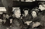 Anii 80, Foto Nicolae Ceausescu vizită de lucru 22x14,5 cm arhiva Scanteia Tineretului, comunism, epoca de aur, Romania, istorie, propaganda, politica
