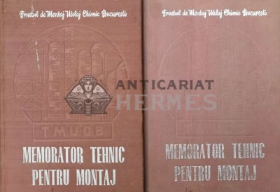 Memorator tehnic pentru montaj (2 volume) - 1978 (W237) foto