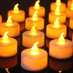 21 Lumânări fără flacără Kekilo Tealight, inclusiv baterii CR2032, LED fără flac