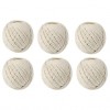 Set 6 Gheme Sfoara Bumbac Micul Fermier, 600g Total, Alb, Sfoara Naturala Macrame, Crosetat
