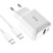 Incarcator Tech-Protect C20w mini alb type c usb + cablu type c