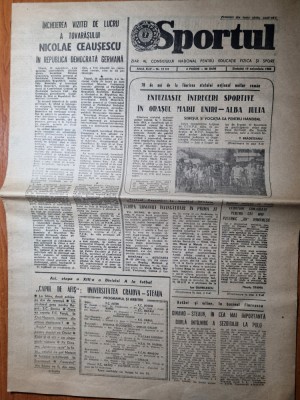 sportul 19 noiembrie 1988-vizita lui ceausescu in republica democrata germana foto