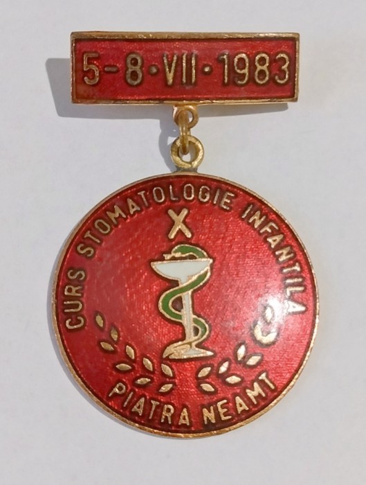 INSIGNA CURS STOMATOLOGIE INFANTILA PIATRA NEAMT 5 - 8 VII 1983 MEDICINA EMAIL CALD ( CITITI DESCRIEREA )
