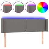 Cumpara ieftin Tablie de pat cu LED, gri inchis, 147x16x78/88 cm, textil