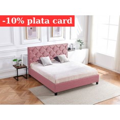 Pat Hypnotic 180x200 cm Tapitat Catifea Roz Somiera Inclusa (cod ML 1705-08)