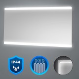 Oglindă Liv 120 Leziter 120x60cm cu iluminare LED Albă Rece 6000K Control Tactil IP44