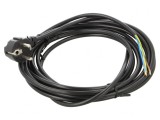 Cablu PVC 5m 3x0,75mm2 cu Ştecăr &icirc;n Unghi CEE 7/7 (E/F)