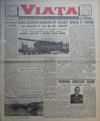 Viata, ziarul de dimineata; dir, : Rebreanu, 12 Iunie 1942, frontul din rasarit foto