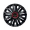 Set 4 Capace Roti pentru Nissan Nou, model Royal Black Cu Inel Rosu, R14, NISSAN