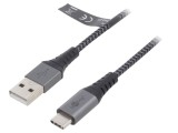 Cablu USB 2.0 USB-A la USB-C 0,5m Textil 480Mbps