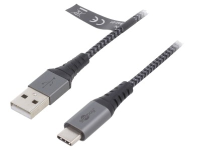 Cablu USB A la USB C 1m textilă foto