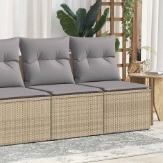 vidaXL Set canapele grădină cu perne 2 piese bej poliratan/lemn acacia 3325245