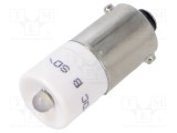 Lampă LED EAO BA9S albă 24V 1 diodă OptoHiT