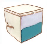 Husa de Depozitare Bej cu Fermoar pentru Haine 40x40x40cm