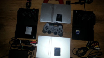 PS2 Playstation 2 Sony modat+4 jocuri ps 2 FIFA 2014 PES15 GTA NFS MORTAL KOMBAT foto