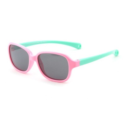 Ochelari de Soare Destinati Bebelusilor - Techsuit (8192-C3) - Pink / Green foto