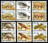 A11 TX10 3 - 1993 - Animale preistorice - perechi de doua timbre, Fauna, Nestampilat