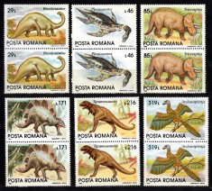A11 TX10 3 - 1993 - Animale preistorice - perechi de doua timbre