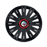 Cumpara ieftin Set 4 Capace Roti pentru BMW Nou, model Active Black Cu Inel Rosu, R14, BMW