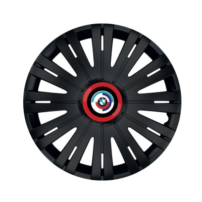 Set 4 Capace Roti pentru BMW Nou, model Active Black Cu Inel Rosu, R14, BMW foto