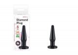 Dop Anal Cu Bijuterie Diamond Plug Small, Negru, 12 cm