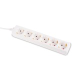 Prelungitor 1.5m 6 prize, alb, Inlet