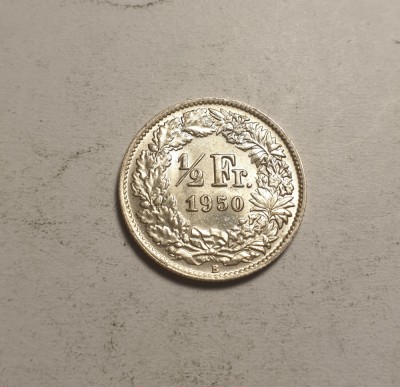 Elvetia 1/2 Franc 1950 UNC foto