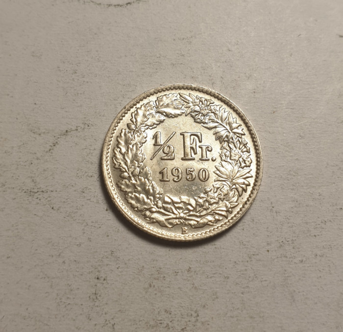Elvetia 1/2 Franc 1950 UNC