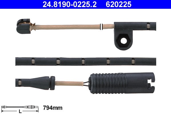 ATE 24.8190-0225.2 senzor de avertizare,uzura placute de frana