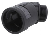 Conectori &icirc;n unghi 45&deg; cu filet metric și exterior din poliamidă 6