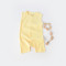 Salopeta fara maneci si pantaloni scurti - 100% bumbac organic - Galben, BabyCosy (Marime: 12-18 Luni)