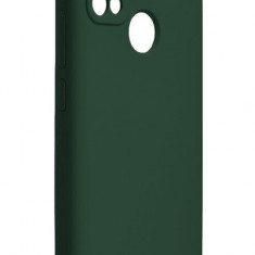 Husa din silicon compatibila cu Motorola Moto G30 / G20 / G10, silk touch, interior din catifea, Verde inchis