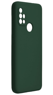 Husa din silicon compatibila cu Motorola Moto G30 / G20 / G10, silk touch, interior din catifea, Verde inchis foto