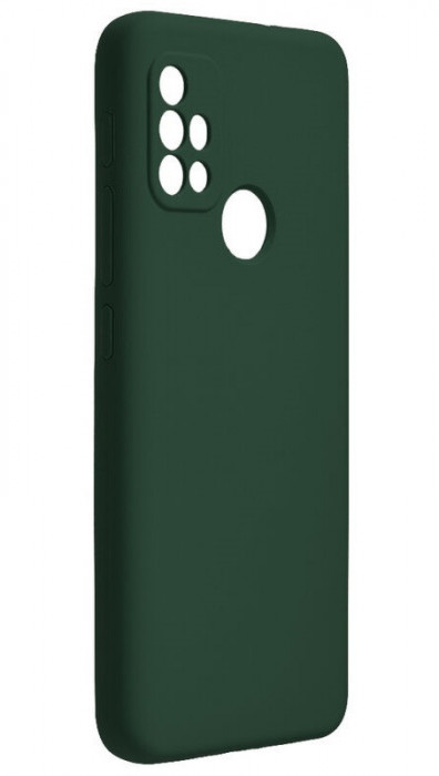 Husa din silicon compatibila cu Motorola Moto G30 / G20 / G10, silk touch, interior din catifea, Verde inchis