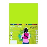 Carton colorat A4 Fabrisa, 180g/mp, verde fluorescent, top 250 coli