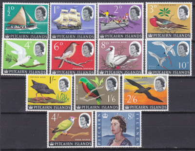 DB1 Fauna Pasari 1964 - 65 Pitcairn 13 v. MNH foto