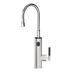 Baterie sanitara instant, Argintiu mat, 3200W, 220-240V, Inox, 0.4-5 bar