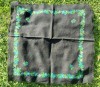 Batic, naframa veche traditionala din Maramures - negru cu flori albastare, 70x72cm, de lana