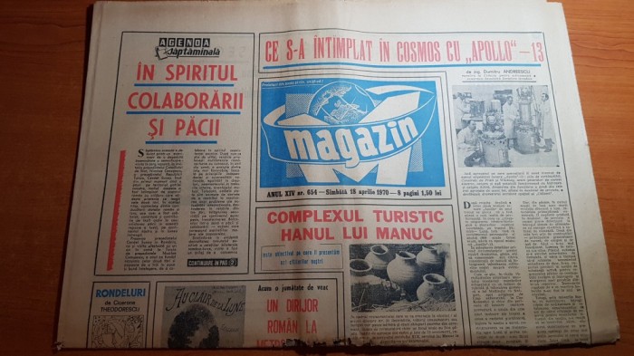 magazin 18 aprilie 1970-art. despre apolo 13 ,complexul turistic hanul lui manuc