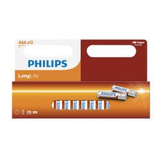 AAA R3 Philips LongLife Zinc Alcaline 12 buc-Conținutul pachetului 1x Blister