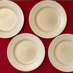 4 FARFURII DIN CERAMICA HOMESPUN CHURCHILL STONECAST RANGE- ENGLAND D24,5CM