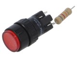 Comutator ONPOW SPDT 2A/220VAC, acţionat prin apăsare, cu LED roşu