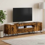 Cumpara ieftin Cabinet TV cu LED BREDA 3 buc. Stejar fumuriu Lemn prelucrat