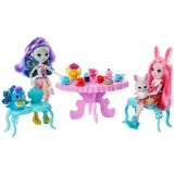 Set de joaca EnchanTimals, Bree Bunny si Patter Peacock, Petrecerea cu ceai