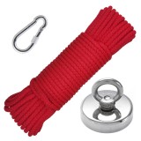 Set magnet fishing / pescuit: Oală D 75 mm + funie 6 mm / 20 m + carabină Strong