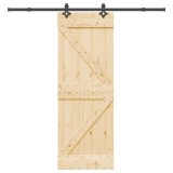 VidaXL Ușă glisantă cu set de feronerie 70x210 cm, lemn masiv de pin