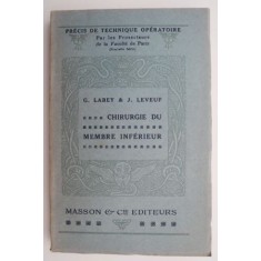 Chirurgie du membre inferieur - G. Labey, J. Leveuf