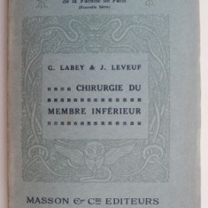 Chirurgie du membre inferieur - G. Labey, J. Leveuf