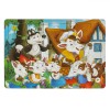 Puzzle Clasic, Lupul &amp; 7 Iezi, 15 Piese, Unisex, Multicolor, 33x23cm, 3+ Ani, Oem
