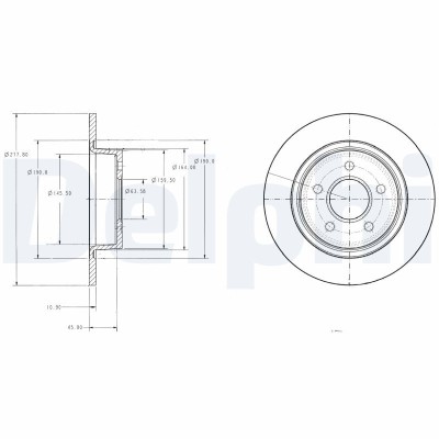 DELPHI BG3873 Disc frana foto